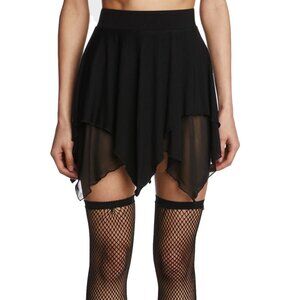 NWT Dolls Kill The Grave Girls Wait For The Blackout Goth Sheer Mini Skirt